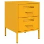 Mesitas de noche 2 uds acero amarillo mostaza 36x39x50,5 cm by , Nightstands - Ref: Foro24-842929, Price: 107,45 €, Discount: %