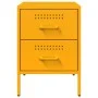 Mesitas de noche 2 uds acero amarillo mostaza 36x39x50,5 cm by , Nightstands - Ref: Foro24-842929, Price: 107,45 €, Discount: %