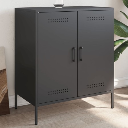 Aparador de acero negro 68x39x79 cm de , Aparadores - Ref: Foro24-842976, Precio: 120,70 €, Descuento: %