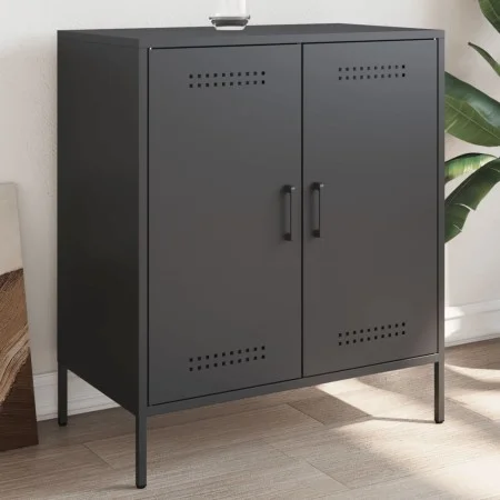 Aparador de acero negro 68x39x79 cm de , Aparadores - Ref: Foro24-842976, Precio: 100,88 €, Descuento: %