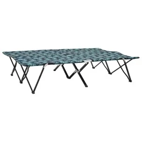 Klappbare Sonnenliege für 2 Personen Stahl mit Blattdruck von vidaXL, Liegen - Ref: Foro24-310354, Preis: 119,66 €, Rabatt: %