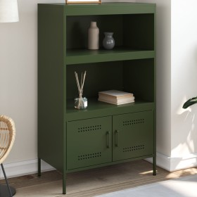 Aparador de acero verde oliva 68x39x113 cm de , Aparadores - Ref: Foro24-842974, Precio: 128,31 €, Descuento: %