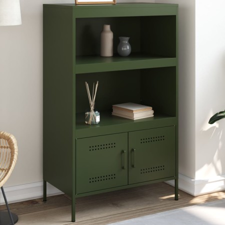 Aparador de acero verde oliva 68x39x113 cm de , Aparadores - Ref: Foro24-842974, Precio: 128,31 €, Descuento: %