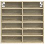 Vitrina de madera de ingeniería roble Sonoma 60x8,5x58 cm de , Estantes y estanterías - Ref: Foro24-847963, Precio: 41,62 €, ...