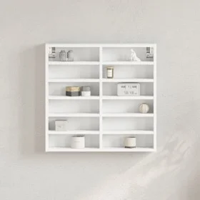 Vitrina de madera ingeniería blanca 60x8,5x58 cm de , Estantes y estanterías - Ref: Foro24-847961, Precio: 47,64 €, Descuento: %