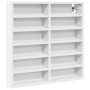 Vitrina de madera ingeniería blanca 60x8,5x58 cm de , Estantes y estanterías - Ref: Foro24-847961, Precio: 44,62 €, Descuento: %