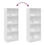 Estantería de madera de ingeniería blanca 57x28,5x141 cm de , Librerías y estanterías - Ref: Foro24-847996, Precio: 69,43 €, ...