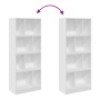 Estantería de madera de ingeniería blanca 57x28,5x141 cm de , Librerías y estanterías - Ref: Foro24-847996, Precio: 70,33 €, ...