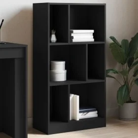 Estantería madera de ingeniería negro 57x28,5x107,5 cm de , Librerías y estanterías - Ref: Foro24-848004, Precio: 57,50 €, De...
