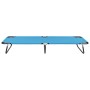 Tumbona plegable de acero azul turquesa de vidaXL, Tumbonas - Ref: Foro24-310348, Precio: 75,60 €, Descuento: %