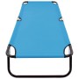 Tumbona plegable de acero azul turquesa de vidaXL, Tumbonas - Ref: Foro24-310348, Precio: 75,60 €, Descuento: %