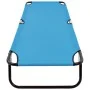 Turquoise blue steel folding lounger by vidaXL, Loungers - Ref: Foro24-310348, Price: 74,26 €, Discount: %