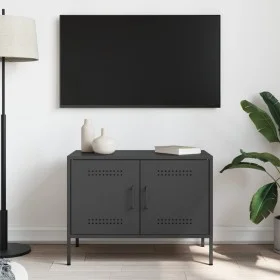 Mueble de TV acero negro 68x39x50,5 cm de , Muebles TV - Ref: Foro24-842934, Precio: 73,93 €, Descuento: %