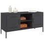 Mueble para TV de acero negro 100,5x39x50,5 cm de , Muebles TV - Ref: Foro24-842988, Precio: 92,67 €, Descuento: %