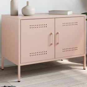 Mueble de TV acero rosa 68x39x50,5 cm de , Muebles TV - Ref: Foro24-842936, Precio: 80,25 €, Descuento: %