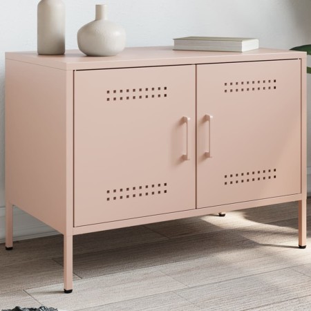 Mueble de TV acero rosa 68x39x50,5 cm de , Muebles TV - Ref: Foro24-842936, Precio: 80,25 €, Descuento: %
