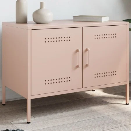 Mueble de TV acero rosa 68x39x50,5 cm de , Muebles TV - Ref: Foro24-842936, Precio: 78,05 €, Descuento: %