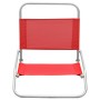 Sillas de playa plegables 2 unidades tela rojo de vidaXL, Sillas de jardín - Ref: Foro24-310367, Precio: 72,24 €, Descuento: %