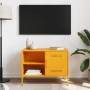 Mueble de TV de acero amarillo mostaza 68x39x50,5 cm de , Muebles TV - Ref: Foro24-843000, Precio: 76,18 €, Descuento: %