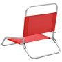Sillas de playa plegables 2 unidades tela rojo de vidaXL, Sillas de jardín - Ref: Foro24-310367, Precio: 72,24 €, Descuento: %