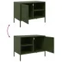 Mueble de TV de acero verde oliva 68x39x50,5 cm de , Muebles TV - Ref: Foro24-843002, Precio: 88,00 €, Descuento: %