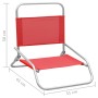 Sillas de playa plegables 2 unidades tela rojo de vidaXL, Sillas de jardín - Ref: Foro24-310367, Precio: 72,24 €, Descuento: %