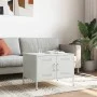 Mesa de centro acero blanco 68x50x50,5 cm de , Mesas de centro - Ref: Foro24-843035, Precio: 76,04 €, Descuento: %