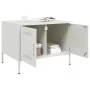 Mesa de centro acero blanco 68x50x50,5 cm de , Mesas de centro - Ref: Foro24-843035, Precio: 76,04 €, Descuento: %