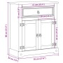 Armario de baño Corona madera maciza de pino 70x33x80 cm de , Muebles de baño - Ref: Foro24-4013404, Precio: 118,39 €, Descue...