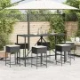 Juego de bar de jardín de 7 piezas con cojines ratán PE marrón de , Conjuntos de jardín - Ref: Foro24-3261472, Precio: 387,36...