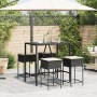 Juego de bar de jardín de 5 piezas con cojines ratán PE negro de , Conjuntos de jardín - Ref: Foro24-3261466, Precio: 312,72 ...