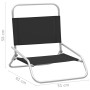 Sillas de playa plegables 2 unidades tela negras de vidaXL, Sillas de jardín - Ref: Foro24-310366, Precio: 72,24 €, Descuento: %