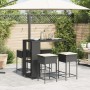 Juego de bar de jardín de 5 piezas con cojines ratán PE negro de , Conjuntos de jardín - Ref: Foro24-3261493, Precio: 305,72 ...