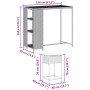 Juego de bar de jardín de 5 piezas con cojines ratán PE negro de , Conjuntos de jardín - Ref: Foro24-3261493, Precio: 305,72 ...
