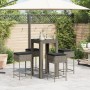 Juego de bar de jardín de 5 piezas con cojines ratán PE gris de , Conjuntos de jardín - Ref: Foro24-3261451, Precio: 296,73 €...