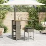 Juego de bar de jardín de 3 piezas con cojines ratán PE gris de , Conjuntos de jardín - Ref: Foro24-3261498, Precio: 237,73 €...