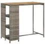 Juego de bar de jardín de 3 piezas con cojines ratán PE gris de , Conjuntos de jardín - Ref: Foro24-3261498, Precio: 237,73 €...