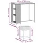 Juego de bar de jardín de 3 piezas con cojines ratán PE gris de , Conjuntos de jardín - Ref: Foro24-3261498, Precio: 237,73 €...