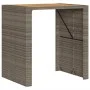 Juego de bar de jardín 5 piezas con cojines ratán PE gris de , Conjuntos de jardín - Ref: Foro24-3261516, Precio: 428,19 €, D...