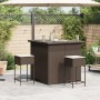 Juego de bar de jardín de 3 piezas con cojines ratán PE marrón de , Conjuntos de jardín - Ref: Foro24-3261500, Precio: 280,73...