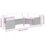 Sofá de jardín semicircular con cojines ratán sintético negro de , Sofás de exterior - Ref: Foro24-3318513, Precio: 440,49 €,...