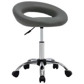 Silla de trabajo con ruedas cuero sintético gris de vidaXL, Sillas de oficina - Ref: Foro24-323668, Precio: 71,10 €, Descuent...