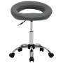 Silla de trabajo con ruedas cuero sintético gris de vidaXL, Sillas de oficina - Ref: Foro24-323668, Precio: 74,45 €, Descuent...
