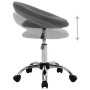 Silla de trabajo con ruedas cuero sintético gris de vidaXL, Sillas de oficina - Ref: Foro24-323668, Precio: 74,45 €, Descuent...