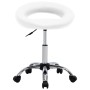 Silla de trabajo con ruedas cuero sintético blanco de vidaXL, Sillas de oficina - Ref: Foro24-323663, Precio: 64,93 €, Descue...