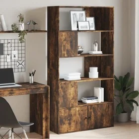Estantería madera de ingeniería roble ahumado 100x36x189 cm by , Bookcases and shelves - Ref: Foro24-3295328, Price: 137,49 €...