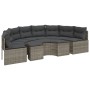 Sofá de jardín semicircular 2 piezas ratán sintético gris de , Sofás de exterior - Ref: Foro24-3262071, Precio: 654,55 €, Des...