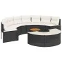 Set de sofá de jardín semicircular 3 pzas ratán sintético negro de , Sofás de exterior - Ref: Foro24-3262078, Precio: 607,32 ...