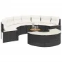 Set de sofá de jardín semicircular 3 pzas ratán sintético negro de , Sofás de exterior - Ref: Foro24-3262078, Precio: 607,32 ...