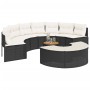 Set de sofá de jardín semicircular 3 pzas ratán sintético negro de , Sofás de exterior - Ref: Foro24-3262078, Precio: 502,21 ...